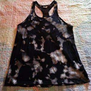 Black and white workout tank top